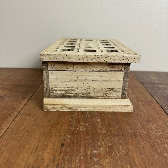 Vintage JAPAN Intricate Wood inlay pattern Jewelry Music Box Velvet lined - Picture 5 of 11